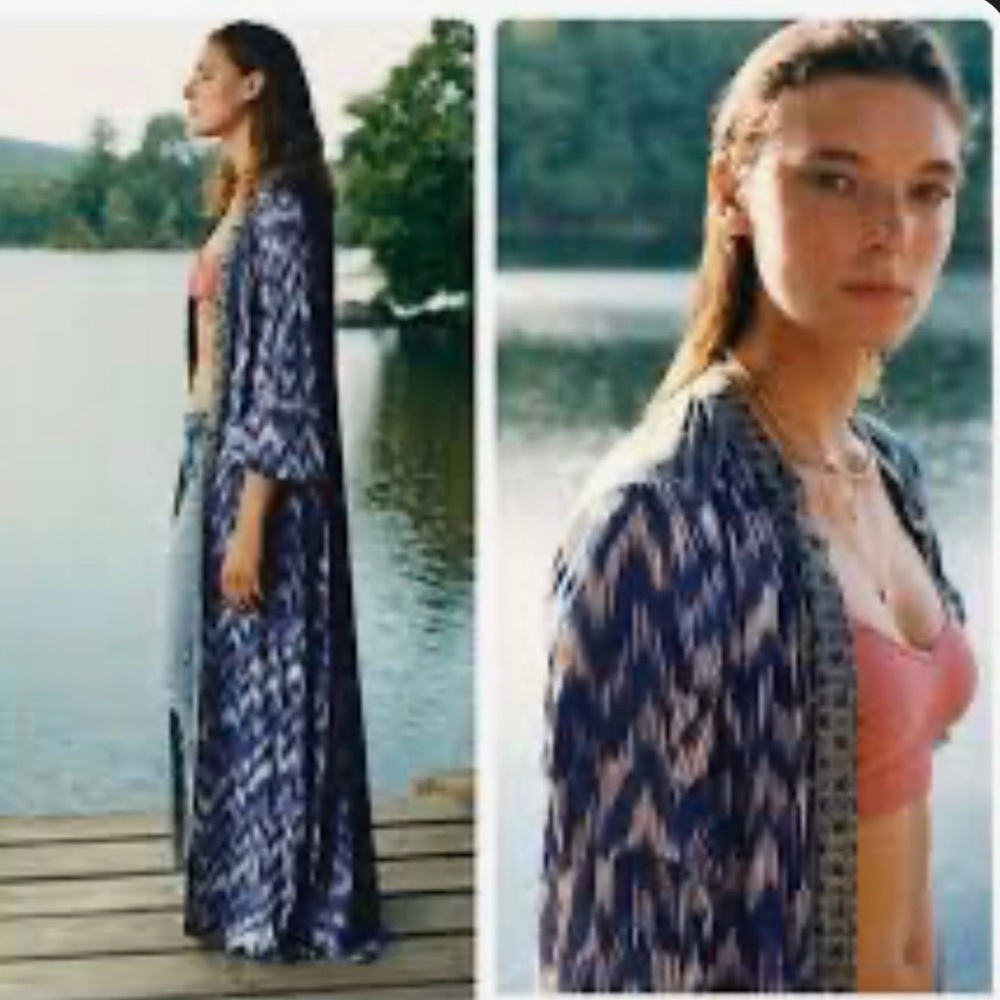 Anthropologie Vale Shirt Dress Patterned Long Sleeve Dress
